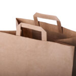 Packaging bag, flat, 260×140×290 mm, PAP, brown, 70 g/m² (EAN) - Image 2