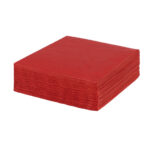 Paper napkins 24x24cm, 1/4, 1 layer, red, 400 pcs. per pack.
