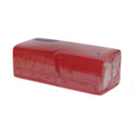 Paper napkins 24x24cm, 1/4, 1 layer, red, 400 pcs. per pack. - Image 2
