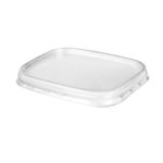 PP lids for containers 139x102 mm, transparent, 500 pcs.