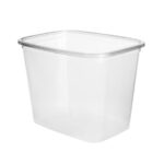 PP containers 1000 ml, 139x102x128 mm, transparent, 500 pcs.