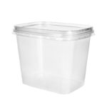 PP containers 1000 ml, 139x102x128 mm, transparent, 500 pcs. - Image 3