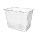 PP containers, 2000 ml, 180 x 133 x 129 mm, transparent, 50 pcs.
