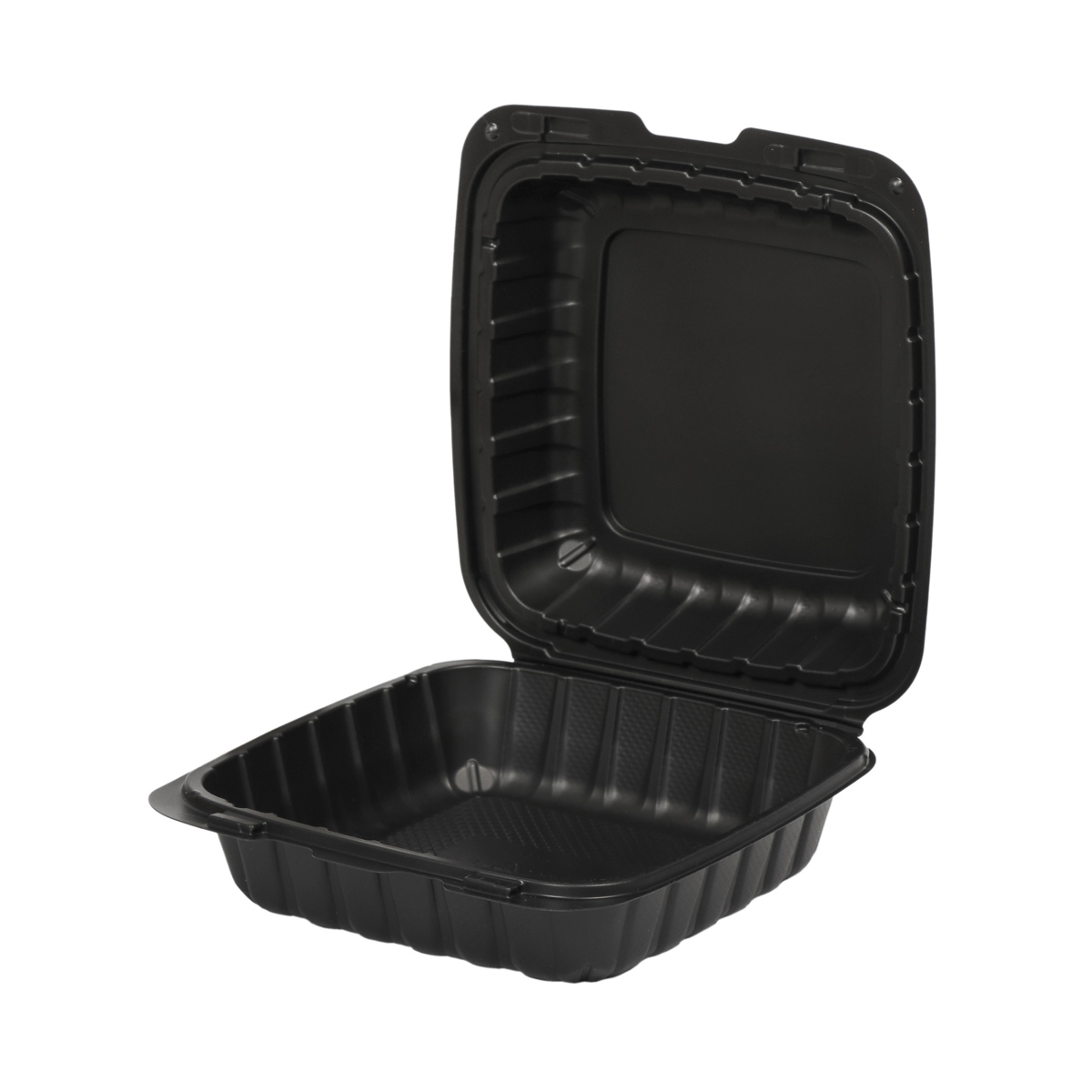 29MFPP88.JPG Boxes PP 200×205×80mm, with hinged lid, black, 100 pcs. in a box. - Image 1
