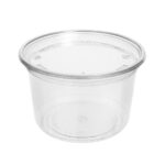 PET lids for containers Ø117 mm, transparent, 32 pcs. - Image 3