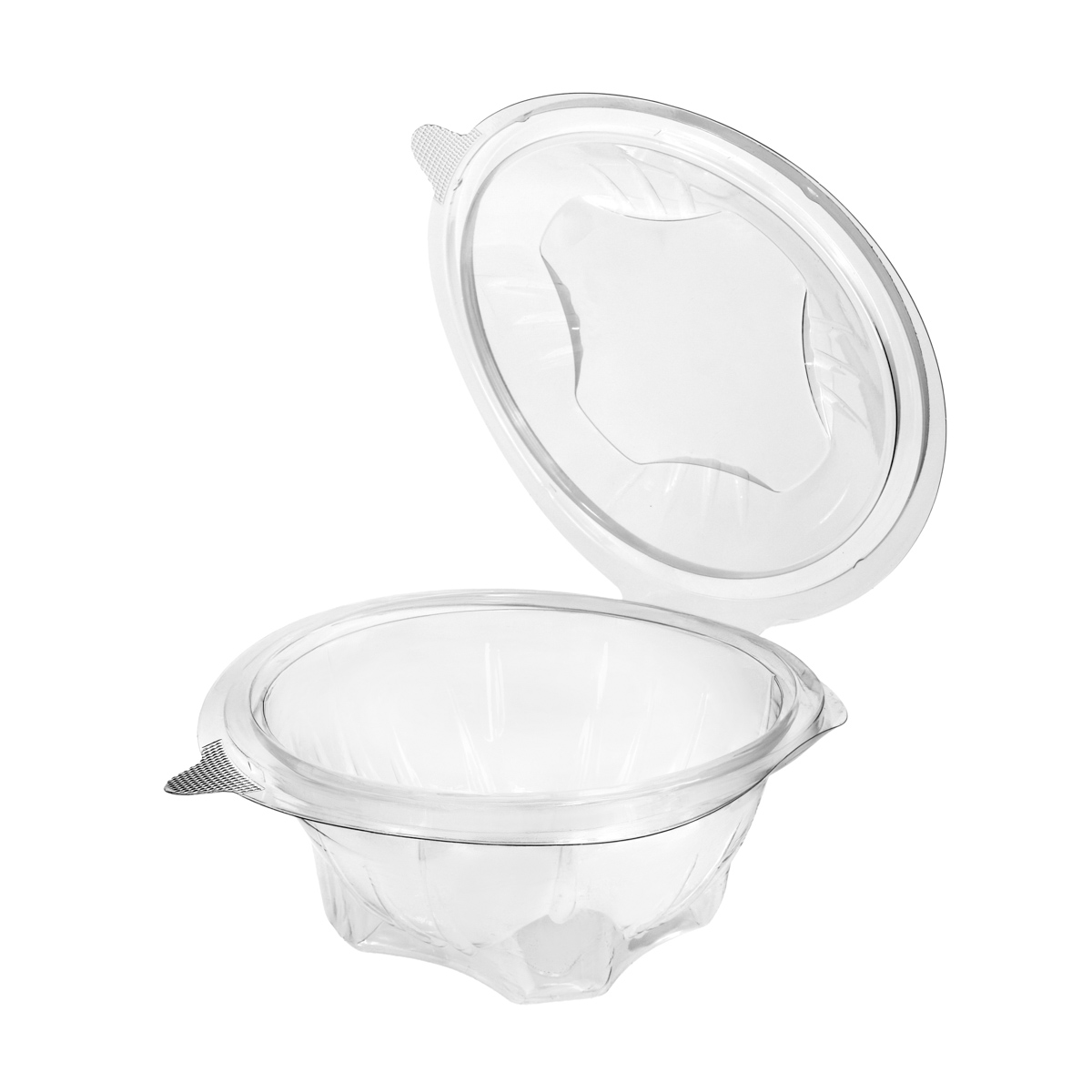 25982.JPG PET containers, 375 ml, Ø152/70 mm, with hinged lid, transparent, 75 pcs. - Image 1
