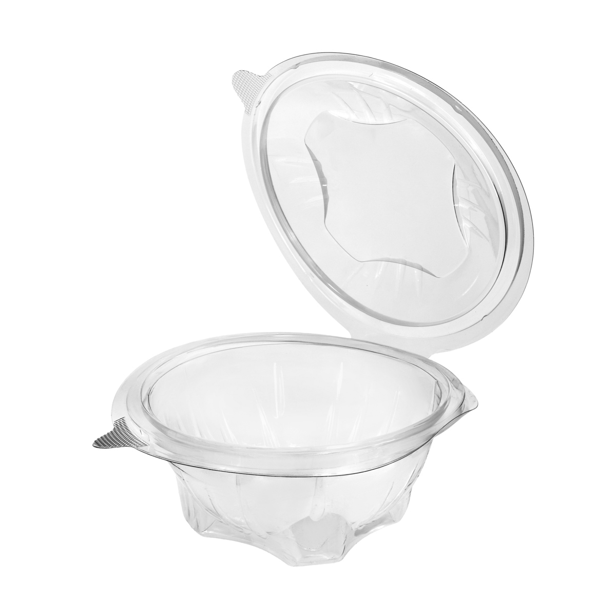 25983.JPG PET containers, 500 ml, Ø152/75 mm, with hinged lid, transparent, 75 pcs. - Image 1
