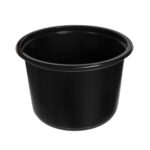 Indeliai, apvalūs PP 500ml Ø115/80mm,50vnt.,juod.